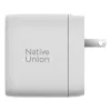 Fast GaN Charger Native Union Fast Gan Charger Pd 67W White Intl 2C1A USB‑C 2 ports 67W AC 100–240V protection against overcurrent overvoltage overheating