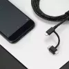 USB 2.0 data cable native union BELT-ULC-ZEB-NP 2 m USB A to USB‑C / Micro‑USB B / Lightning Black White