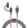 USB 2.0 data cable native union BELT-ULC-ZEB-NP 2 m USB A to USB‑C / Micro‑USB B / Lightning Black White