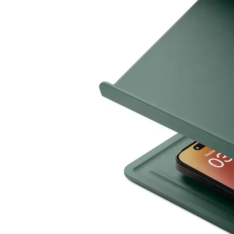 Laptop and tablet stand native union HOME-STAND-GRN Aluminium and silicone, Green, max height 60 cm, Width 220 mm Depth 60 mm Height 259 mm