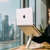 Laptop and tablet stand native union HOME-STAND-GRN Aluminium and silicone, Green, max height 60 cm, Width 220 mm Depth 60 mm Height 259 mm
