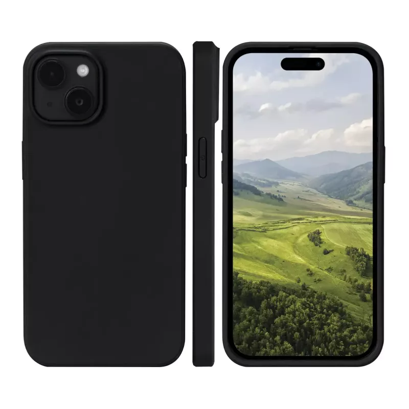 Cover dbramante1928 Greenland iPhone 15 Night Black Monochromatic