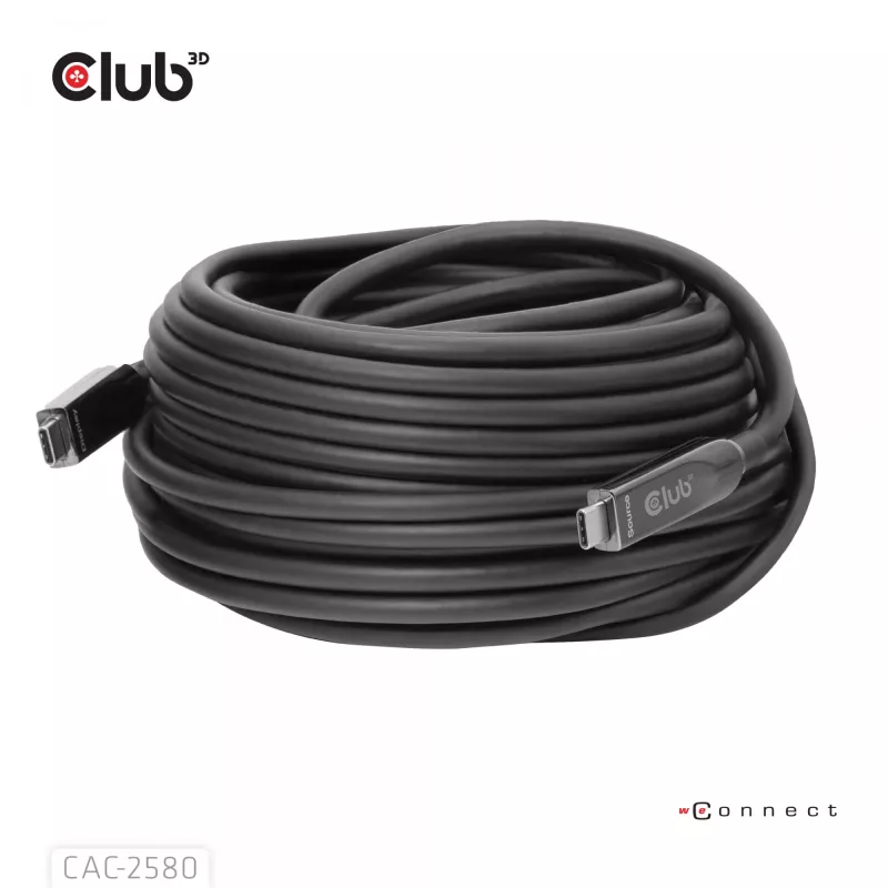 CLUB3D 15M Full-Feature USB-C® Cable / 49.21ft 8K60Hz 10Gbps 60W