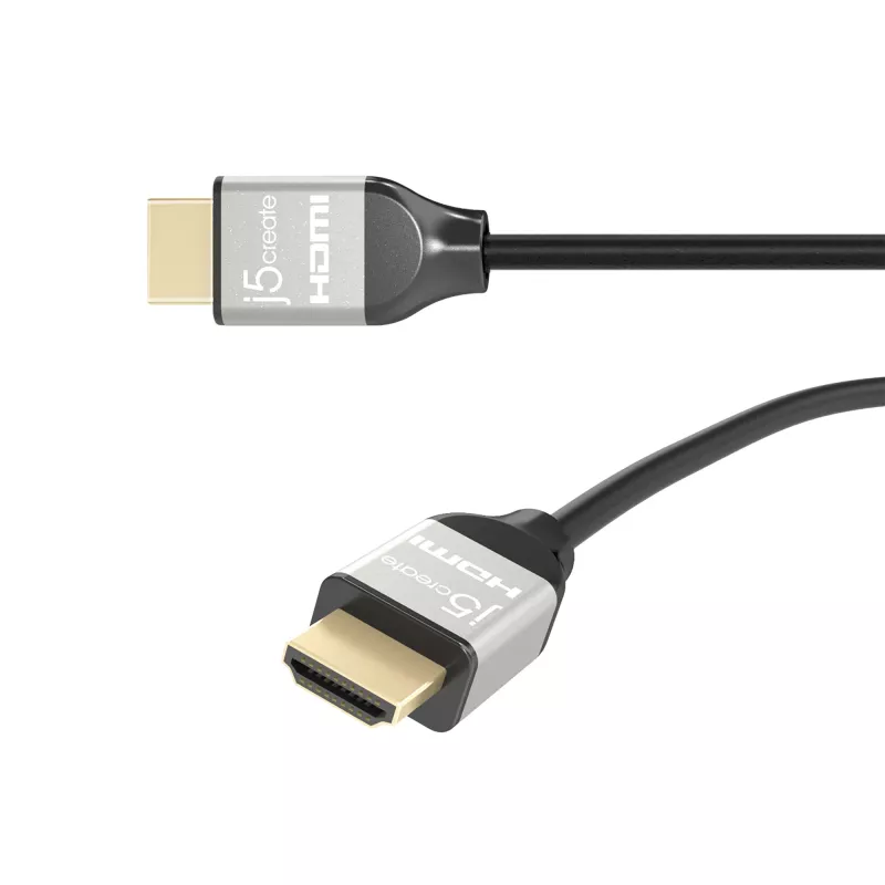 j5create JDC52 Ultra HD 4K HDMI™ Cable, Black and Grey, 2 m
