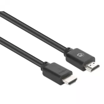 Manhattan HDMI 4K@60Hz Cable with Ethernet, 1.5m, Suitable for ALL 4K & 1080p/HD uses - when upgrading now or have it ready for when you need it, Male to Male, Black, Ultra HD 4k x 2k, Lifetime Warranty, Premium High Speed