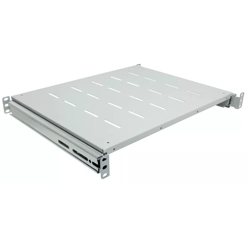 Intellinet 19 inch Sliding Shelf, 1U, For 600 to 800mm Depth Cabinets & Racks, shelf depth 350mm, Grey