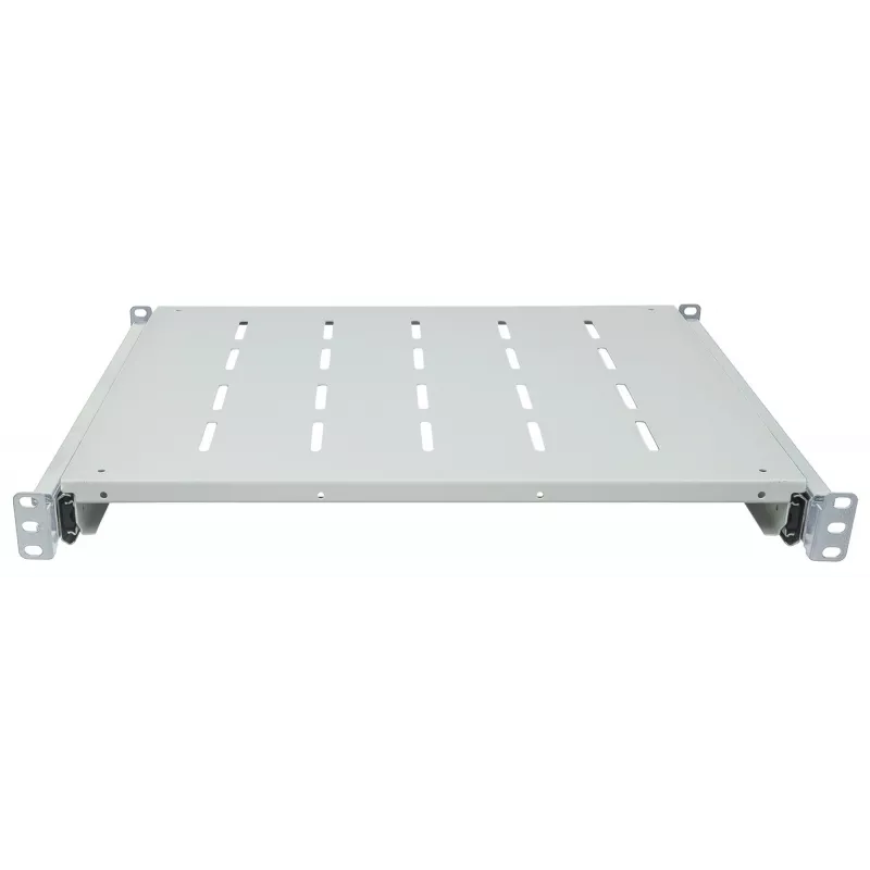 Intellinet 19 inch Sliding Shelf, 1U, For 600 to 800mm Depth Cabinets & Racks, shelf depth 350mm, Grey