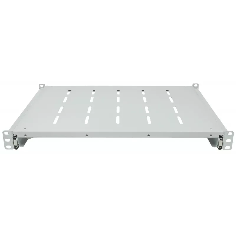 Intellinet 19 inch Sliding Shelf, 1U, For 600 to 800mm Depth Cabinets & Racks, shelf depth 350mm, Grey