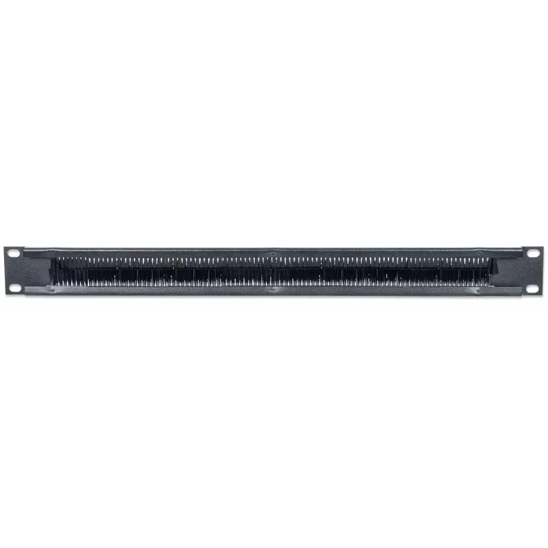 Intellinet 19 inch Cable Entry Panel, 1U, with Brush Insert, Black