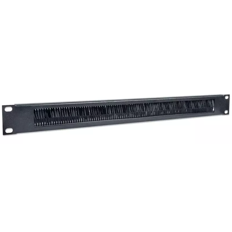 Intellinet 19 inch Cable Entry Panel, 1U, with Brush Insert, Black