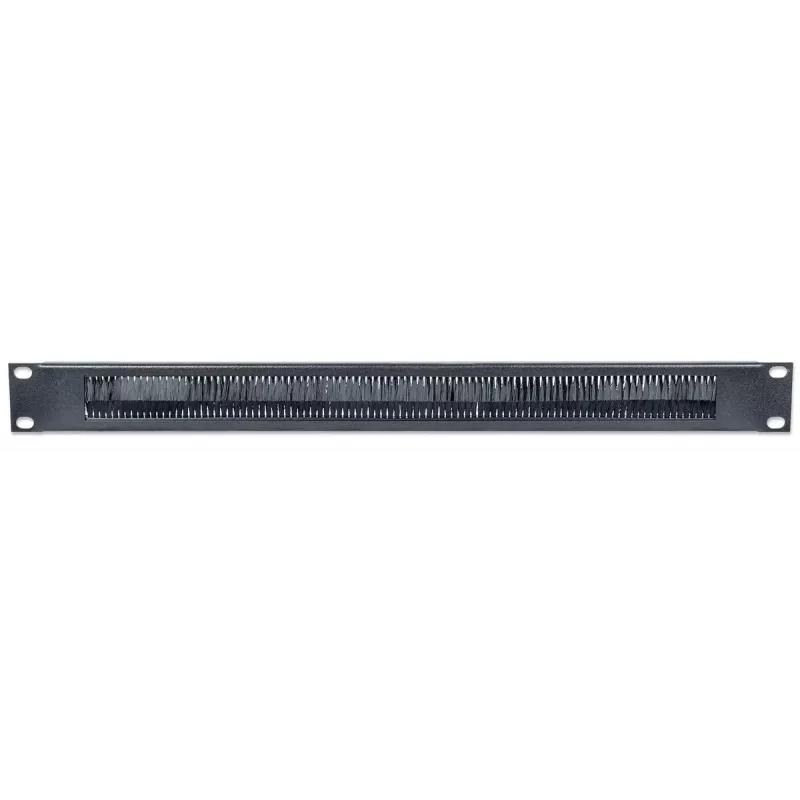 Intellinet 19 inch Cable Entry Panel, 1U, with Brush Insert, Black
