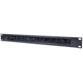 Intellinet 19 inch Cable Entry Panel, 1U, with Brush Insert, Black