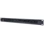 Intellinet 19 inch Cable Entry Panel, 1U, with Brush Insert, Black