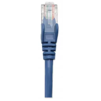 Intellinet Network Patch Cable, Cat5e, 1m, Blue, CCA, U/UTP, PVC, RJ45, Gold Plated Contacts, Snagless, Booted, Lifetime Warranty