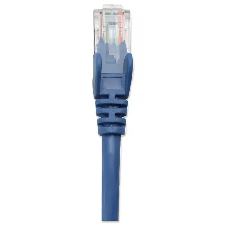 Intellinet Network Patch Cable, Cat5e, 1m, Blue, CCA, U/UTP, PVC, RJ45, Gold Plated Contacts, Snagless, Booted, Lifetime Warranty
