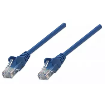 Intellinet Network Patch Cable, Cat5e, 1m, Blue, CCA, U/UTP, PVC, RJ45, Gold Plated Contacts, Snagless, Booted, Lifetime Warranty