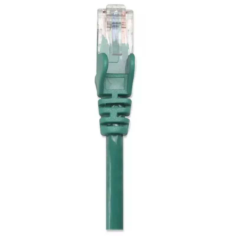 Intellinet Network Patch Cable, Cat5e, 5m, Green, CCA, U/UTP, PVC, RJ45, Gold Plated Contacts, Snagless, Booted, Lifetime Warranty