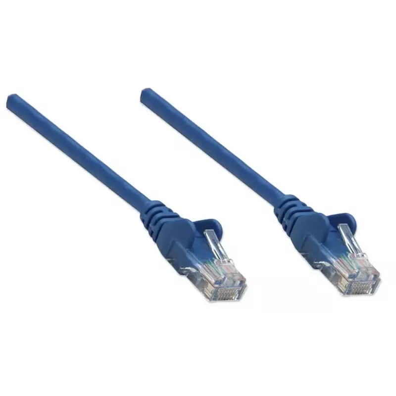 Intellinet Network Patch Cable, Cat5e, 3m, Blue, CCA, U/UTP, PVC, RJ45, Gold Plated Contacts, Snagless, Booted, Lifetime Warranty