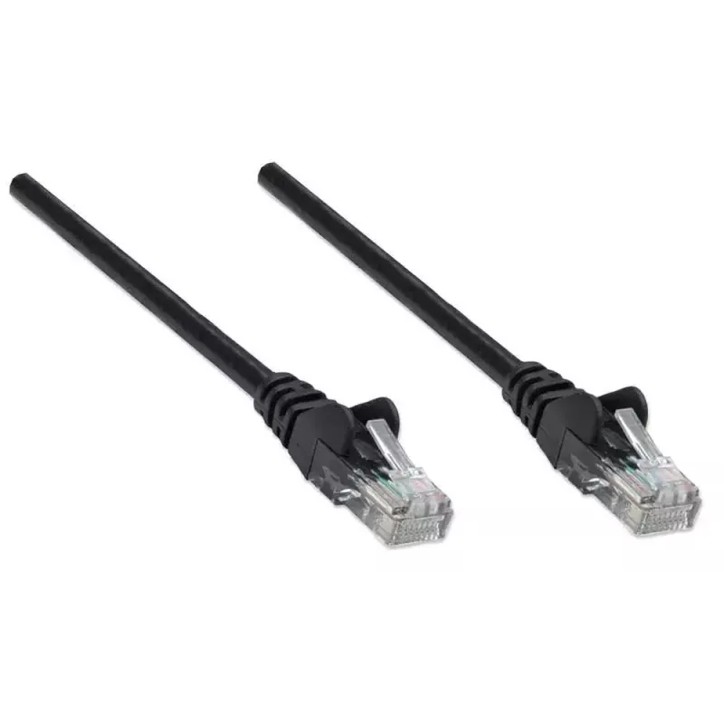 Intellinet Network Patch Cable, Cat6, 5m, Black, CCA, U/UTP, PVC, RJ45, Gold Plated Contacts, Snagless, Booted, Lifetime Warranty