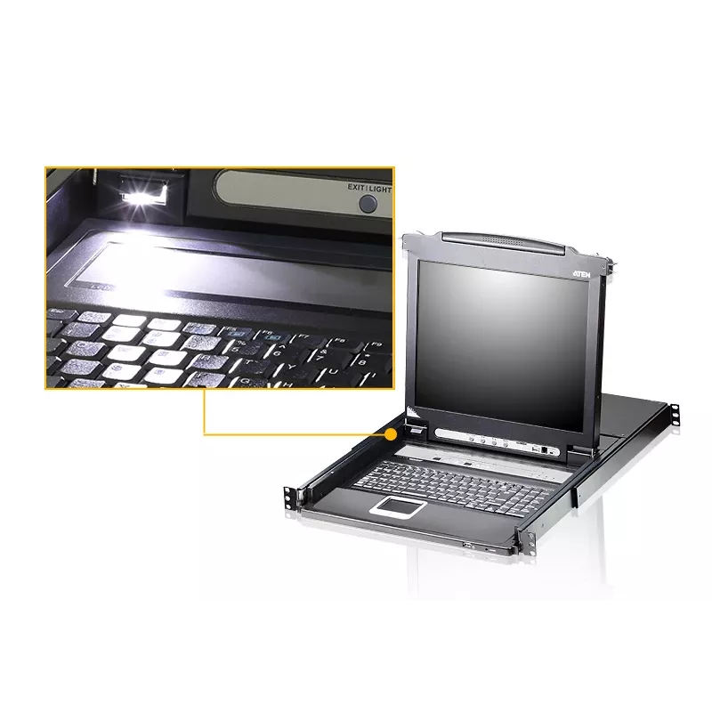 ATEN CL5716N rack console 48.3 cm (19 inch) Black 1U