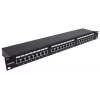 Intellinet Patch Panel, Cat6a, FTP, 24-Port, 1U, Shielded, 90° Top-Entry Punch Down Blocks, Black