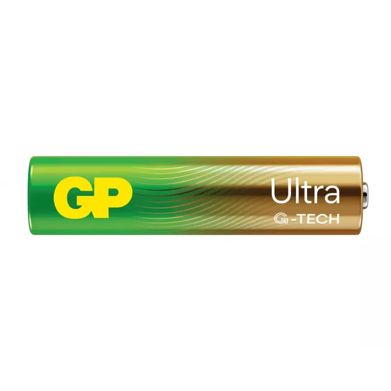 Single-use alkaline battery GP GP24AU AAA 44.5 mm height 11.5 g cylindrical storage life 10 years IEC 60086-2:2021 certified