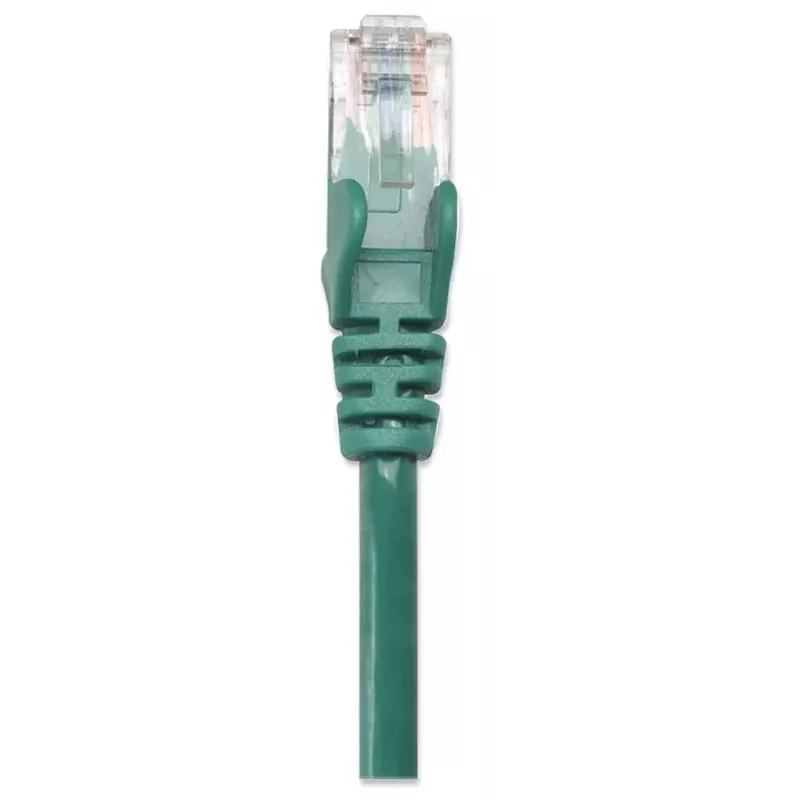 Intellinet Network Patch Cable, Cat6, 0.5m, Green, CCA, U/UTP, PVC, RJ45, Gold Plated Contacts, Snagless, Booted, Lifetime Warranty