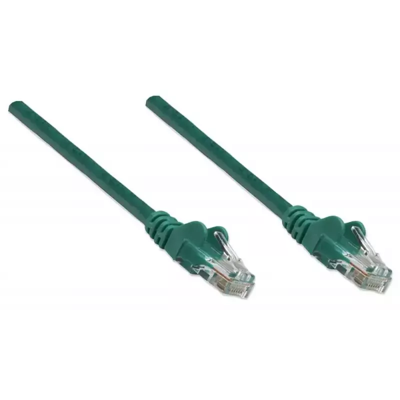 Intellinet Network Patch Cable, Cat6, 0.5m, Green, CCA, U/UTP, PVC, RJ45, Gold Plated Contacts, Snagless, Booted, Lifetime Warranty
