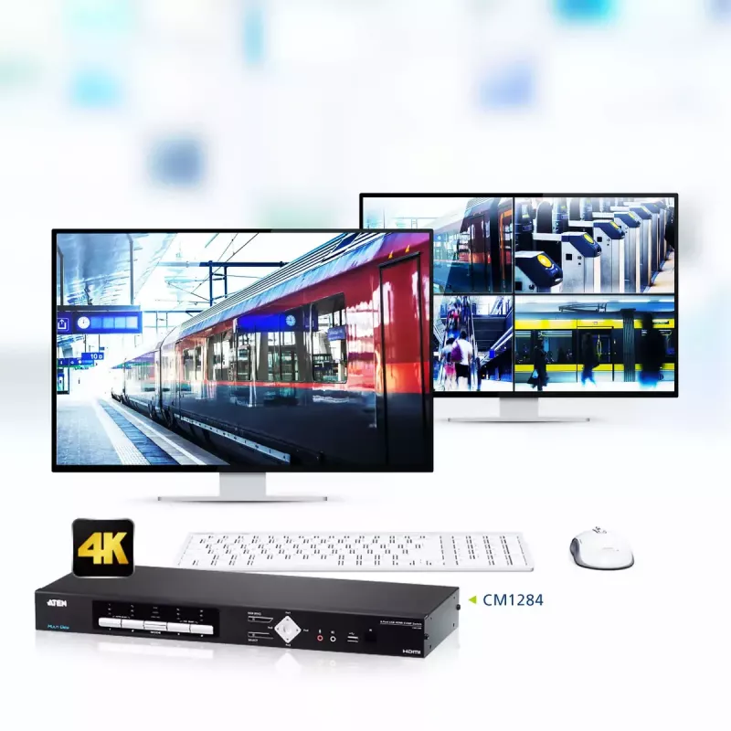 ATEN 4-Port USB HDMI Multi-View KVMP Switch