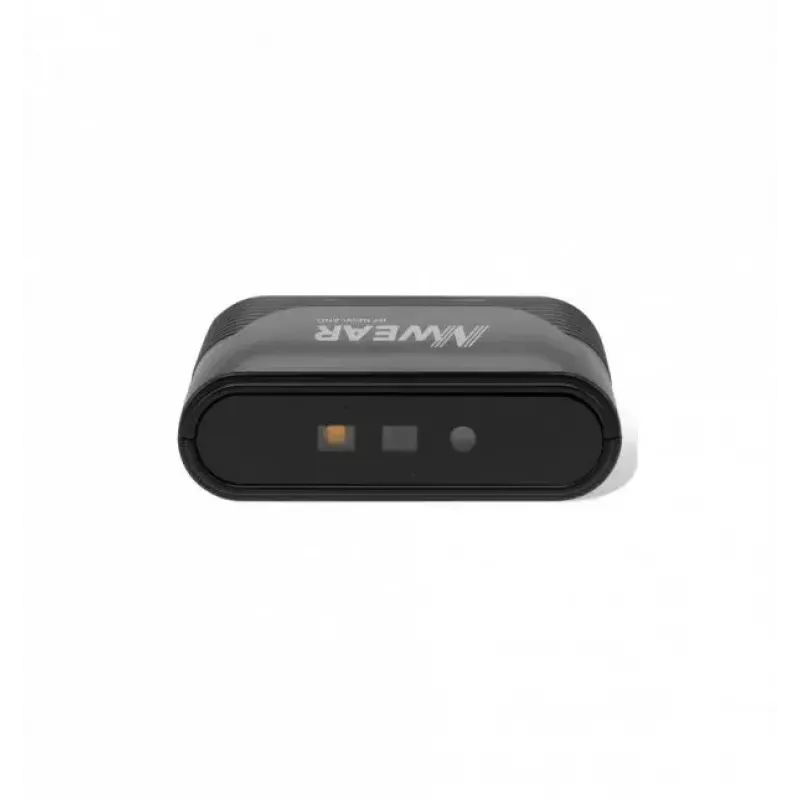 Wearable barcode reader Newland WD2 — 1D/2D CMOS, Bluetooth & USB, IP65, 80 m range, built-in Li‑Ion battery, 43 g
