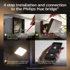 Outdoor smart wall light Philips Hue White Welcome Floodlight, 20.5W LED, 220–240V input, 24V bulb, black, 160×220×153mm