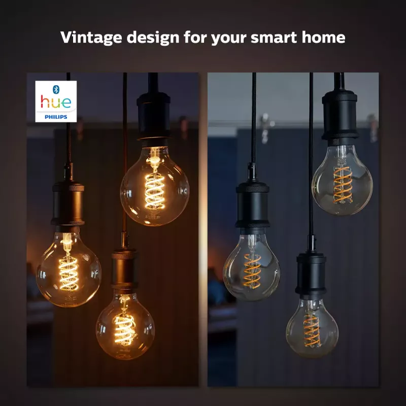 Smart bulb Philips ST64 Edison E27 Bluetooth/Zigbee, 7 W, transparent, 60×135 mm
