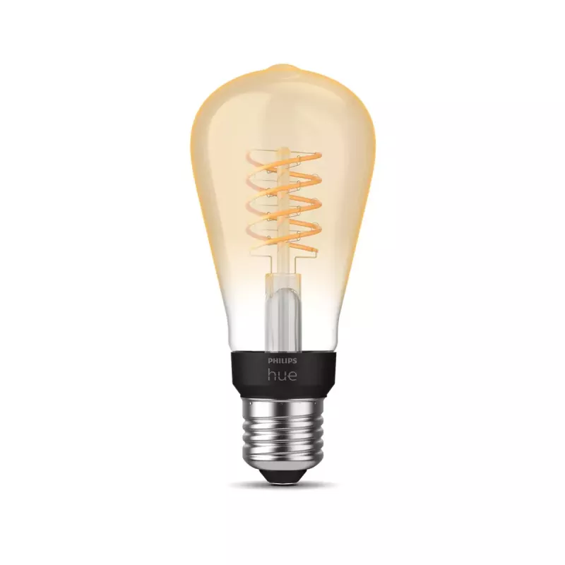 Smart bulb Philips ST64 Edison E27 Bluetooth/Zigbee, 7 W, transparent, 60×135 mm