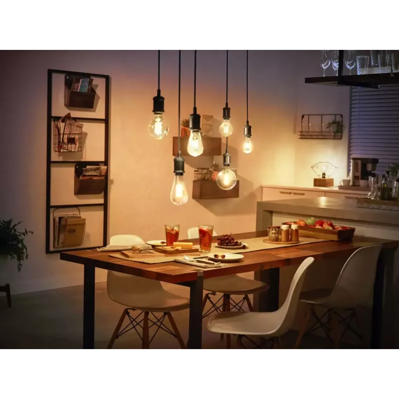Smart bulb Philips ST64 Edison E27 Bluetooth/Zigbee, 7 W, transparent, 60×135 mm