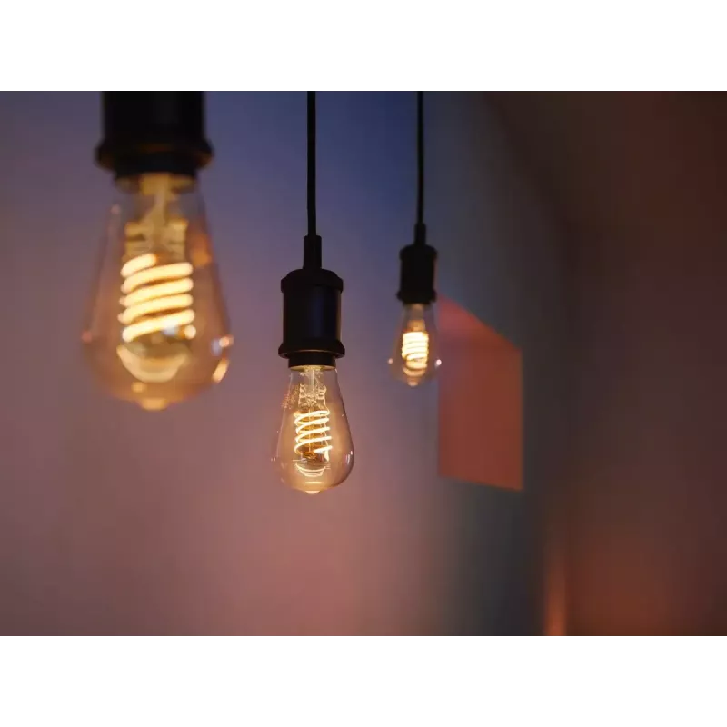 Smart bulb Philips ST64 Edison E27 Bluetooth/Zigbee, 7 W, transparent, 60×135 mm