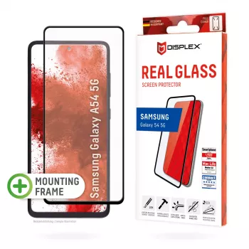 Displex Full Cover Screen Protector (10H) for Samsung Galaxy A54 5G, Eco Mounting Frame, Full Cover