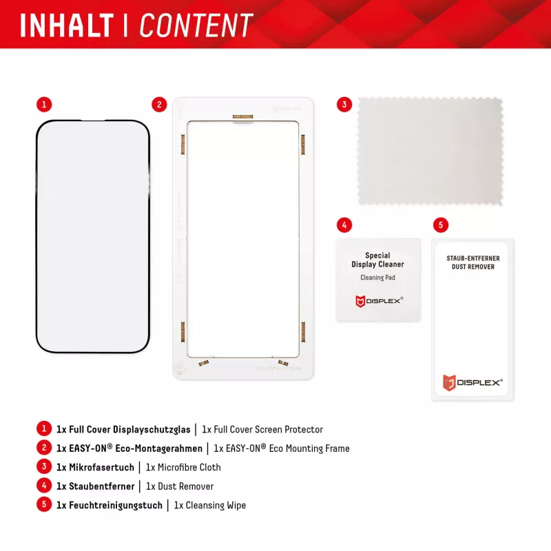 Displex Full Cover Screen Protector (10H) for Samsung Galaxy A54 5G, Eco Mounting Frame, Full Cover