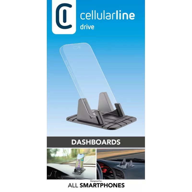 Cellularline Dash Pad Pro - Universal In-car dashboard holder for smartphones