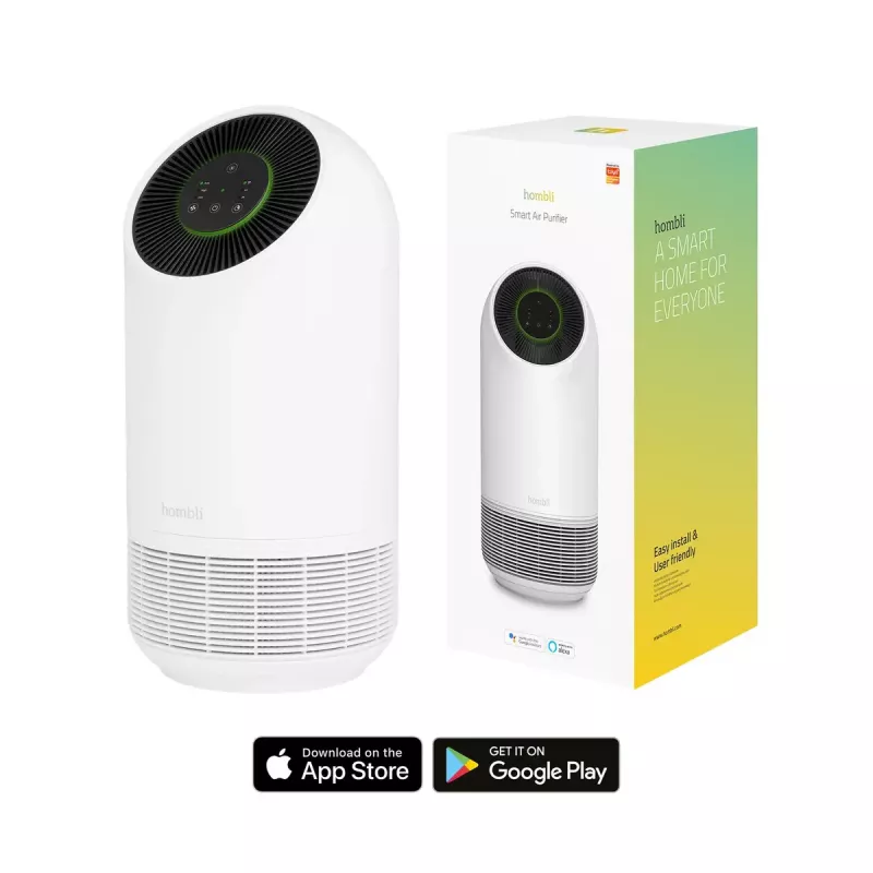 Air purifier Hombli Smart Air Purifier by Avanca International BV, noise level 30 dB, available in white and black