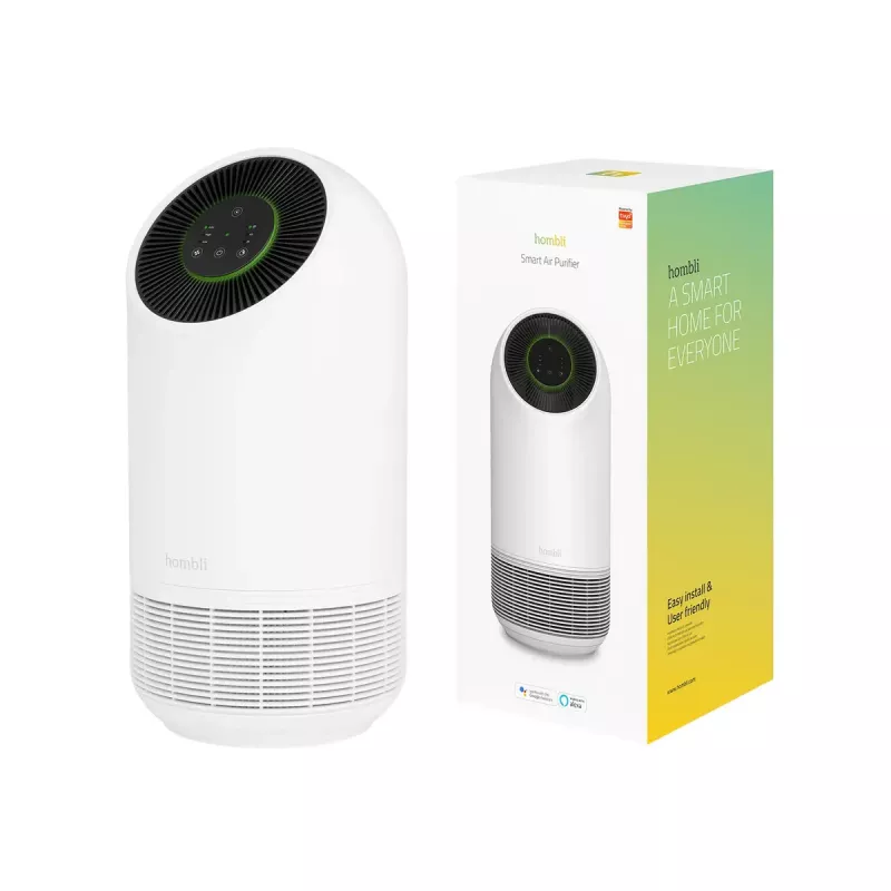 Air purifier Hombli Smart Air Purifier by Avanca International BV, noise level 30 dB, available in white and black