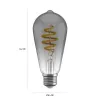 Smart bulb Avanca International BV Hombli HBEB-0211, Wi‑Fi, 5.5 W, grey, A19 (6.1×14.2 cm)