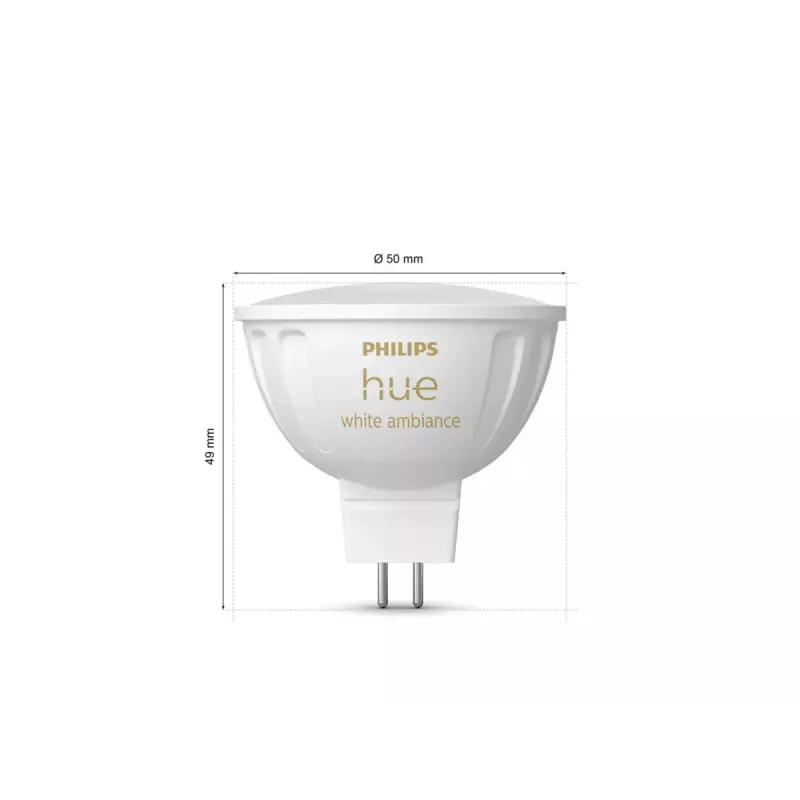 Smart lighting spot Philips Hue White ambience MR16, GU53, 5.1 W, Bluetooth/Zigbee