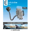 Sourcing Cellularline Hug Flexi XL universal suction-cup passive holder for mobile phones, black/grey
