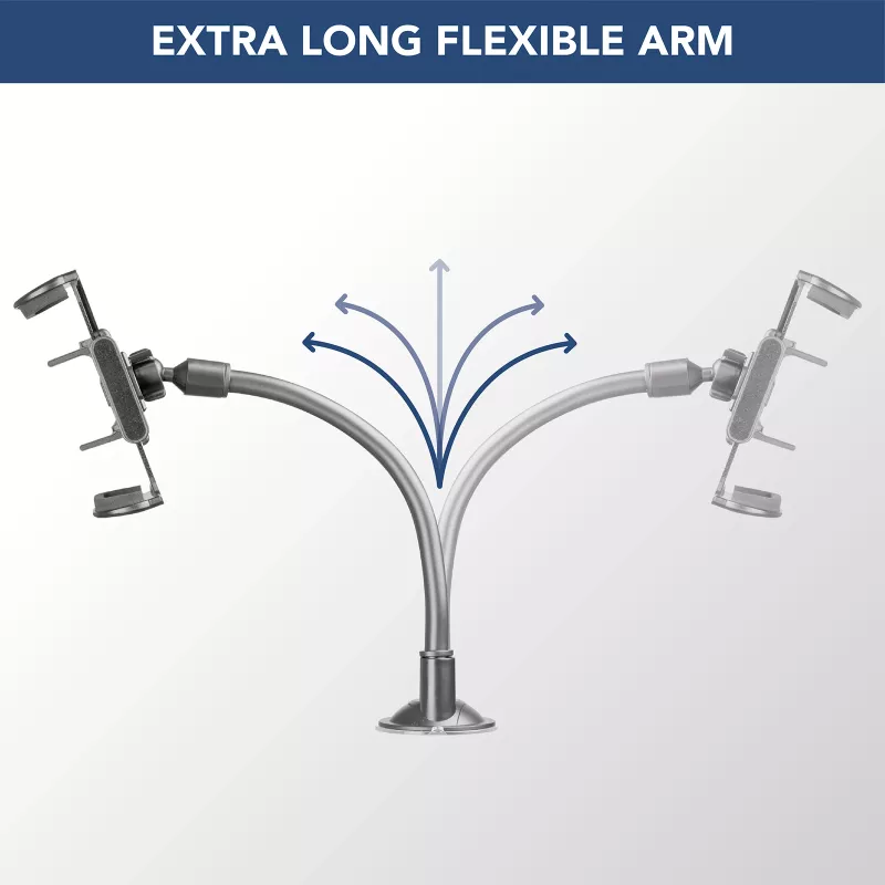 Sourcing Cellularline Hug Flexi XL universal suction-cup passive holder for mobile phones, black/grey