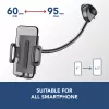 Sourcing Cellularline Hug Flexi XL universal suction-cup passive holder for mobile phones, black/grey
