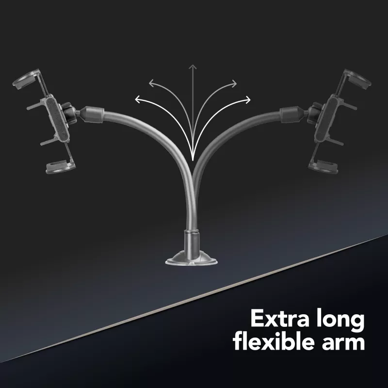 Sourcing Cellularline Hug Flexi XL universal suction-cup passive holder for mobile phones, black/grey