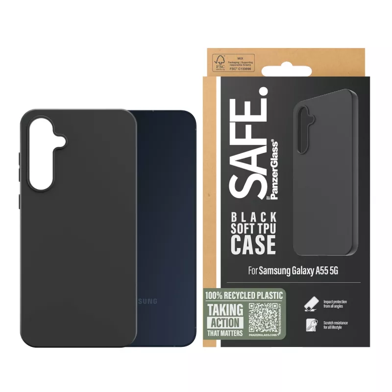 PanzerGlass SAFE. by ® TPU Case Samsung Galaxy A55 5G | Black