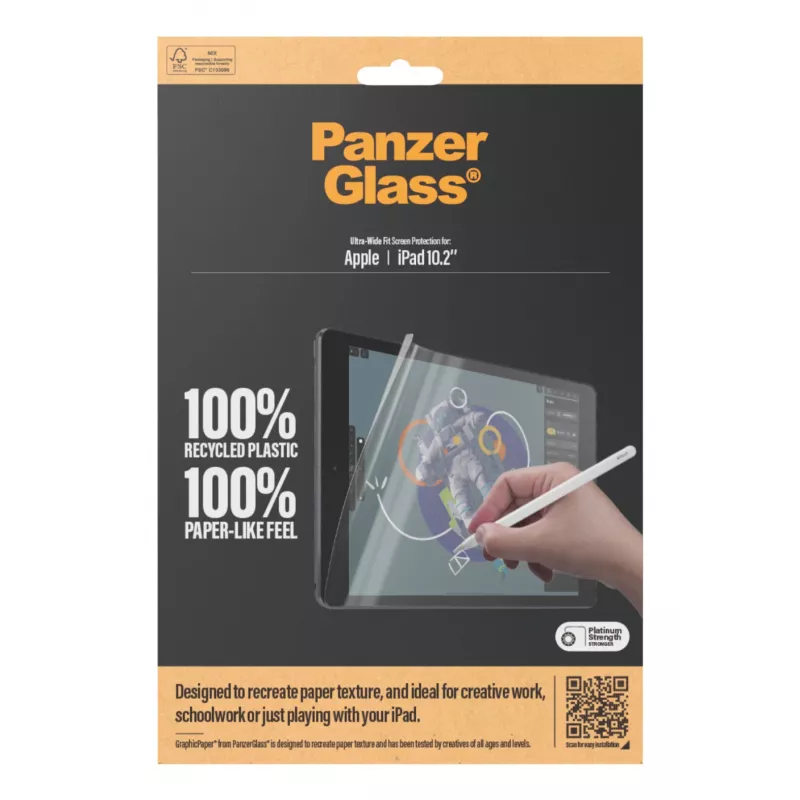 PanzerGlass ® GraphicPaper® Screen Protector iPad 10.2'' (2019-2021) | Ultra-Wide Fit