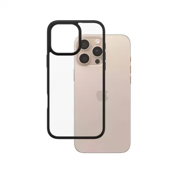 PanzerGlass ® HardCase Transparent w. Black Frame iPhone 16 Pro Max