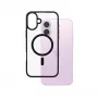 PanzerGlass ® HardCase Transparent w. Black MagSafe & Frame iPhone 16 Plus